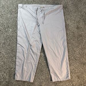 Tafford Scrub Pants Bottoms Light Gray Drawstring (LS) Large Short